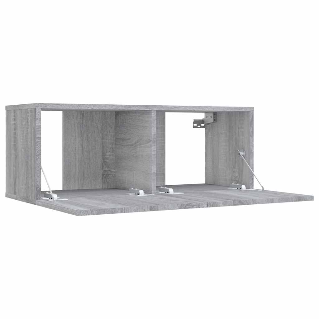 vidaXL Meuble TV gris Sonoma 80x30x30 cm en bois d'ingénierie