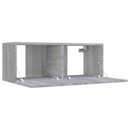 vidaXL Meuble TV gris Sonoma 80x30x30 cm en bois d'ingénierie