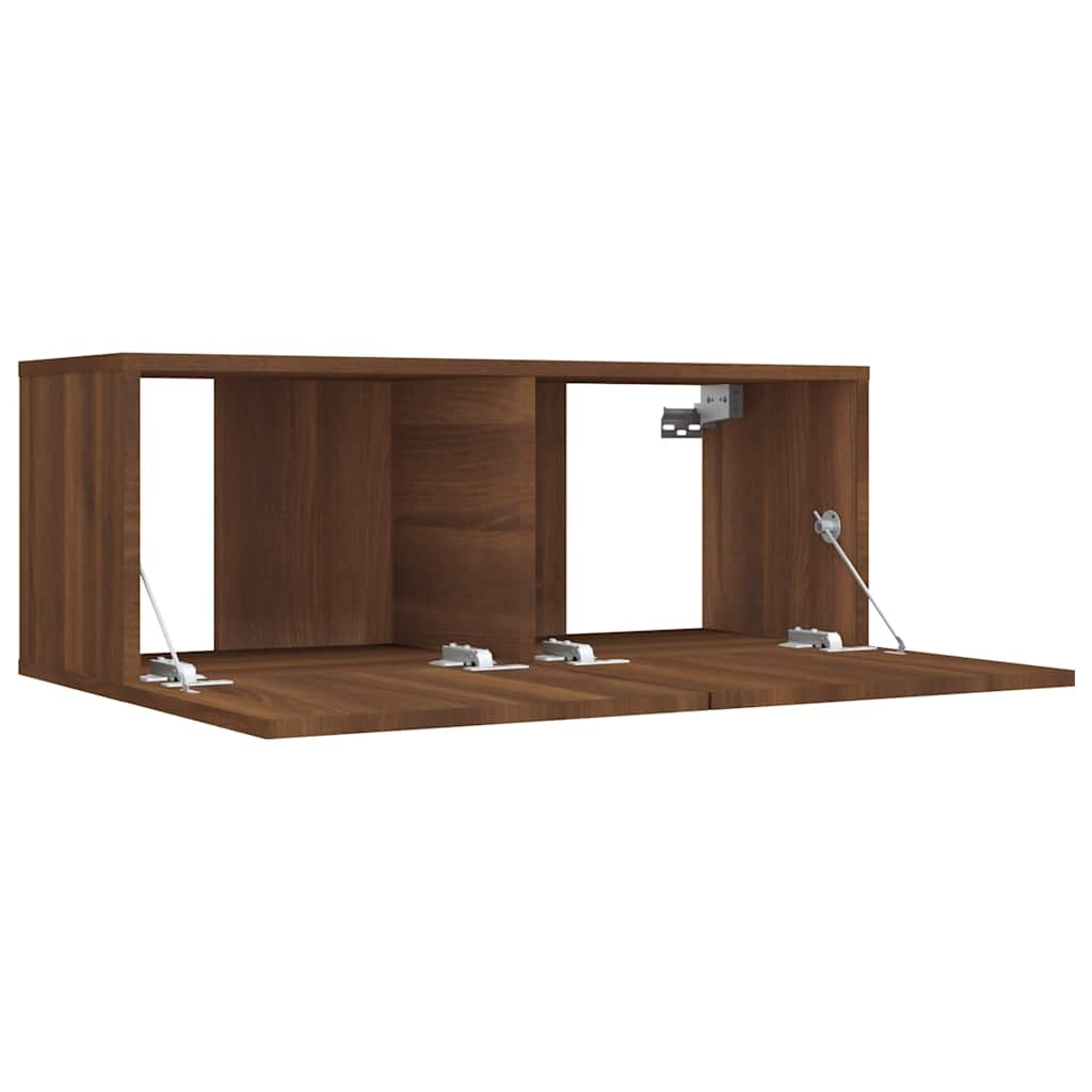 Meuble TV vidaXL marron aspect chêne 80x30x30 cm bois d'ingénierie