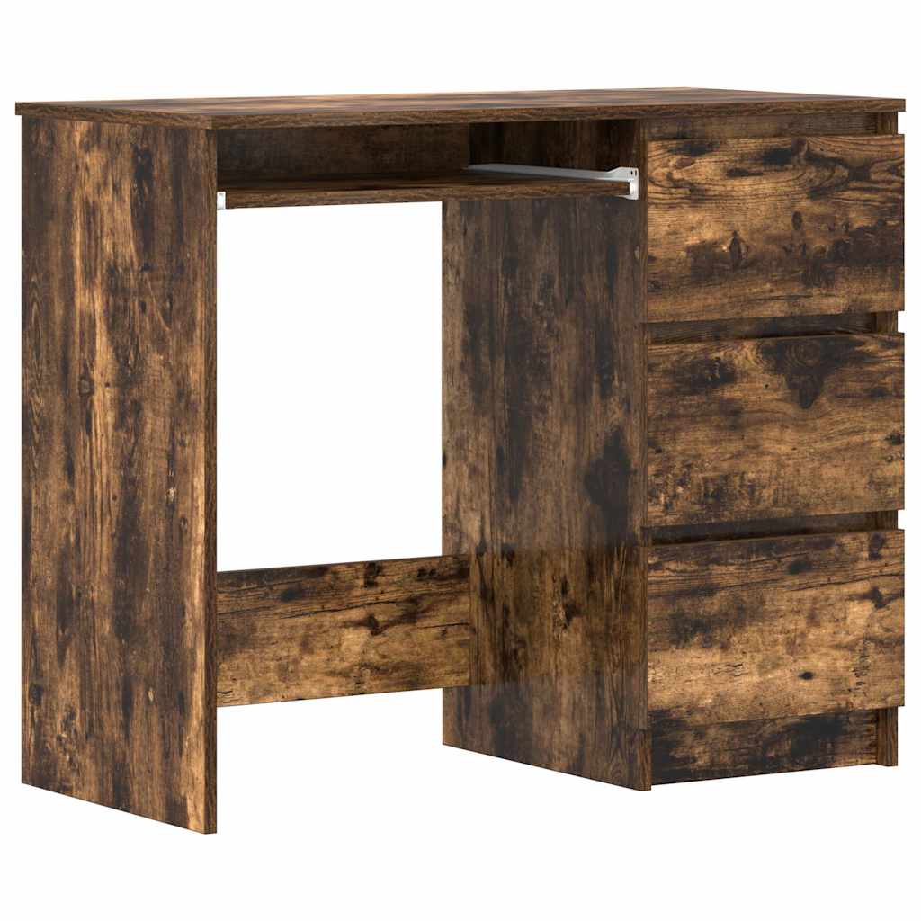 vidaXL Schreibtisch Räuchereiche 90x45x76 cm Holzwerkstoff