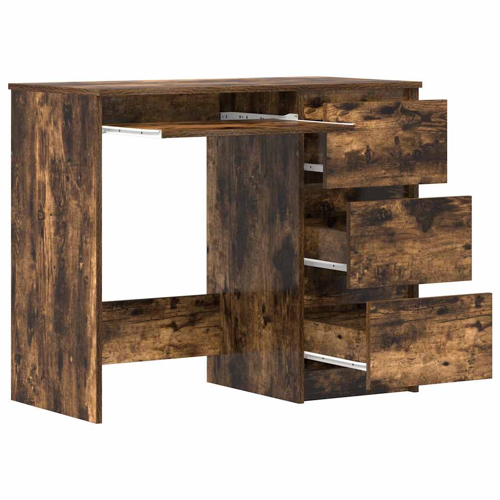 vidaXL Schreibtisch Räuchereiche 90x45x76 cm Holzwerkstoff