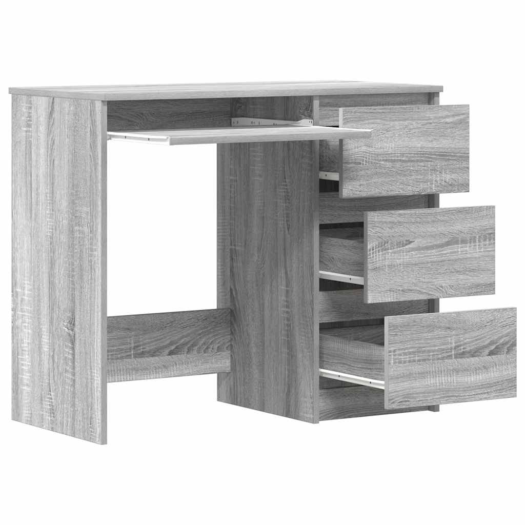 vidaXL Schreibtisch Grau Sonoma 90x45x76 cm Holzwerkstoff