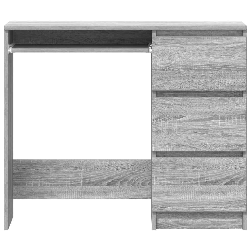 vidaXL Schreibtisch Grau Sonoma 90x45x76 cm Holzwerkstoff