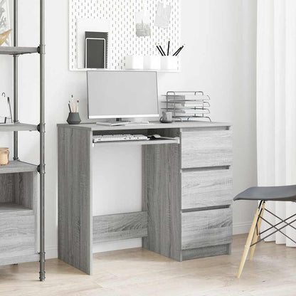vidaXL Schreibtisch Grau Sonoma 90x45x76 cm Holzwerkstoff