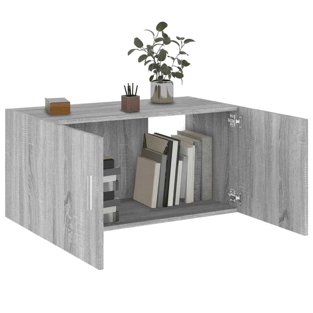 vidaXL Wandschrank Grau Sonoma 80x39x40 cm Holzwerkstoff