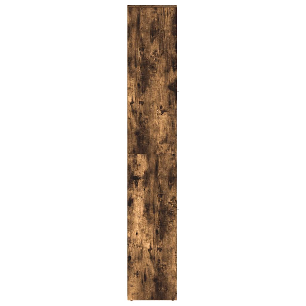 vidaXL Badezimmerschrank Räuchereiche 30x30x183,5 cm Holzwerkstoff