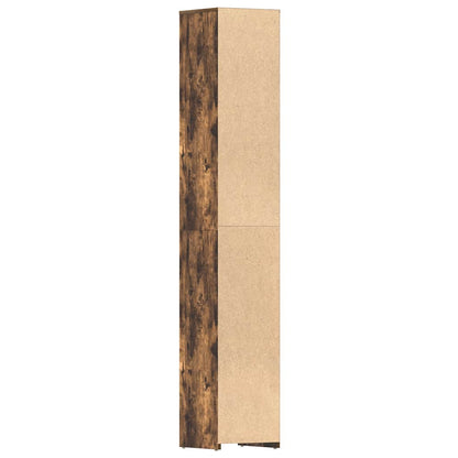 vidaXL Badezimmerschrank Räuchereiche 30x30x183,5 cm Holzwerkstoff
