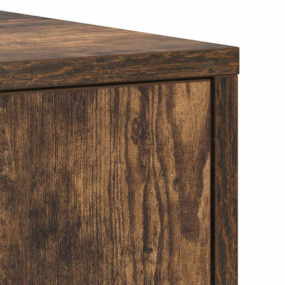 vidaXL Badezimmerschrank Räuchereiche 30x30x183,5 cm Holzwerkstoff