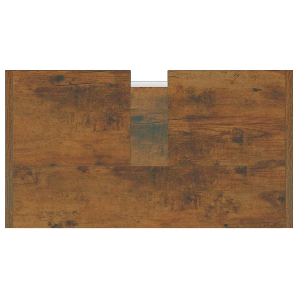 vidaXL Badschrank Räuchereiche 60x33x60 cm Holzwerkstoff