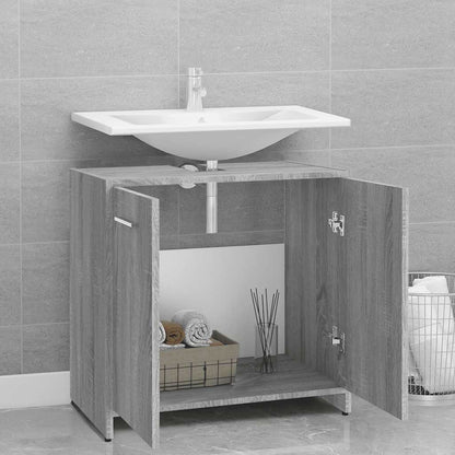 vidaXL Meuble de salle de bain gris sonoma 60x33x60 cm en bois d'ingénierie