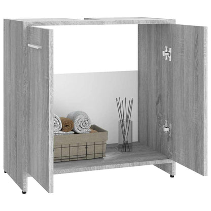 vidaXL Meuble de salle de bain gris sonoma 60x33x60 cm en bois d'ingénierie