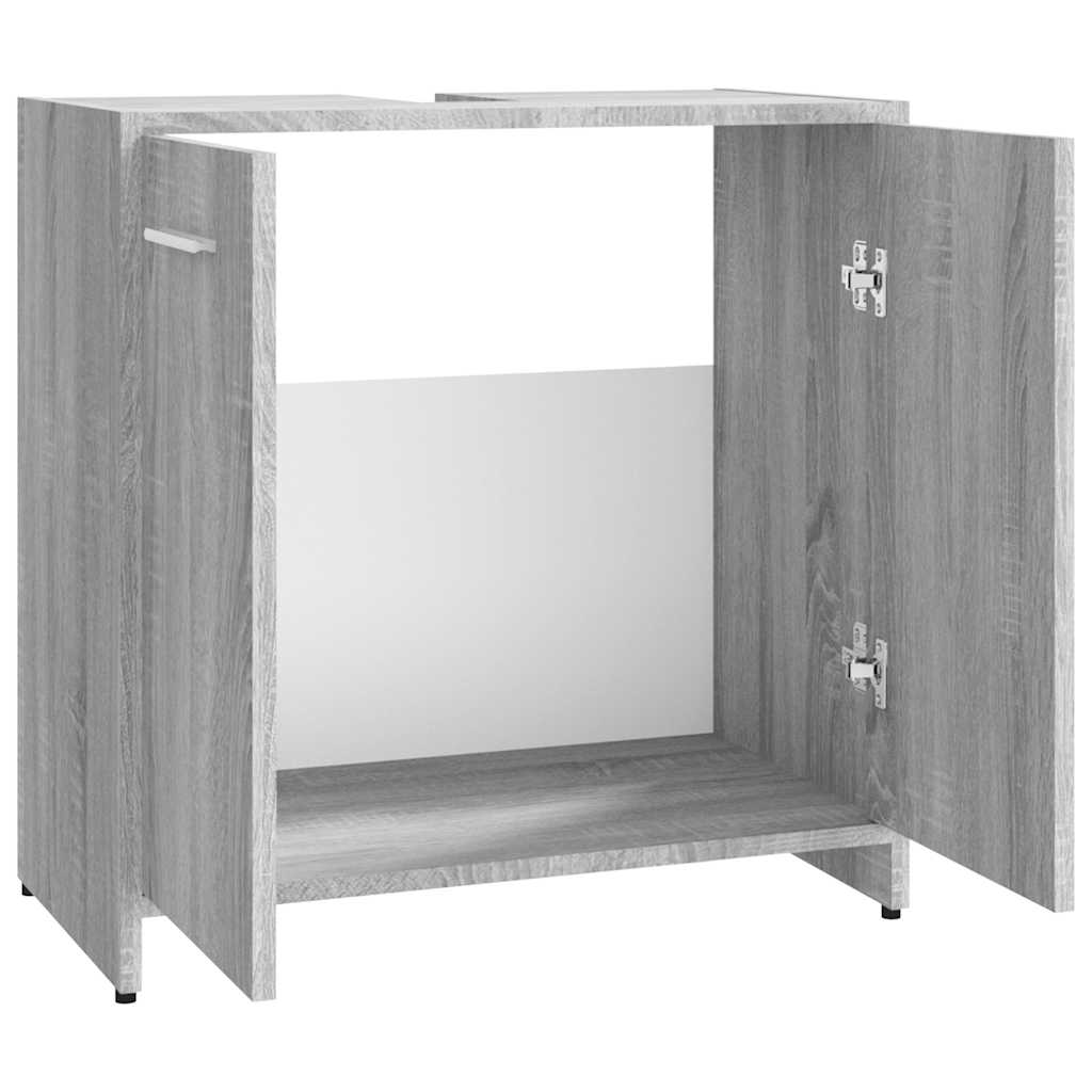 vidaXL Meuble de salle de bain gris sonoma 60x33x60 cm en bois d'ingénierie