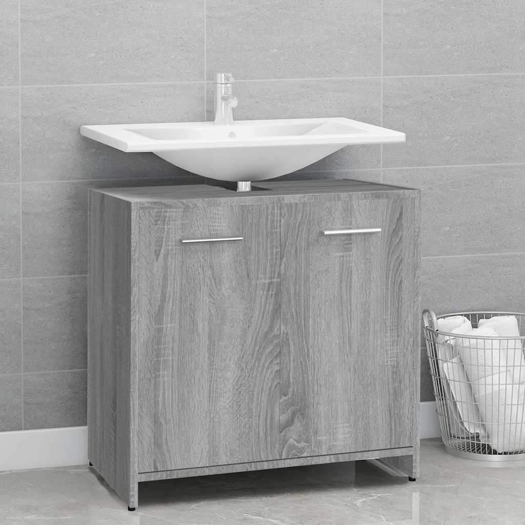 vidaXL Meuble de salle de bain gris sonoma 60x33x60 cm en bois d'ingénierie