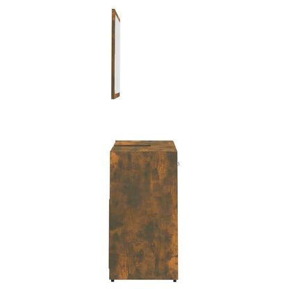 vidaXL Badmöbel-Set Räuchereiche Holzwerkstoff