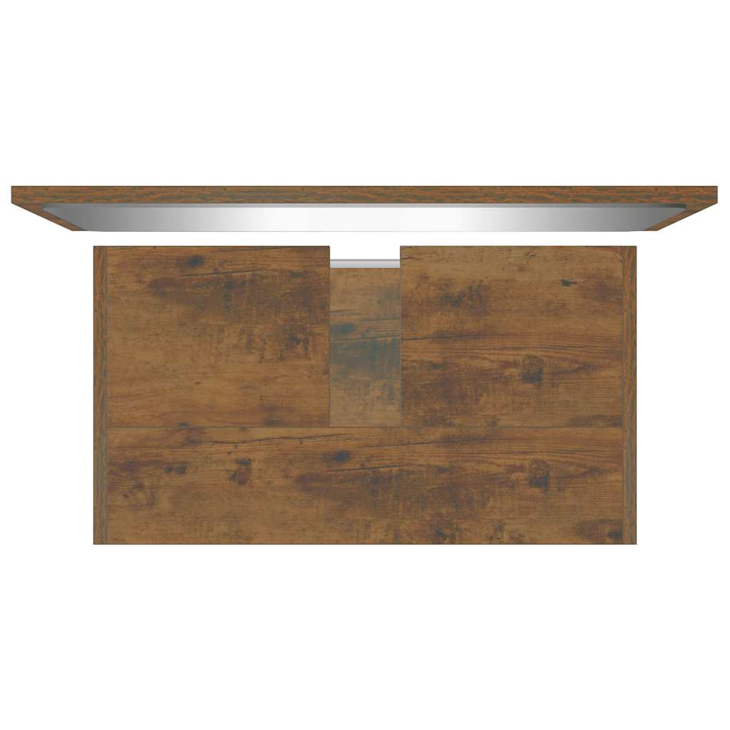 vidaXL Badmöbel-Set Räuchereiche Holzwerkstoff