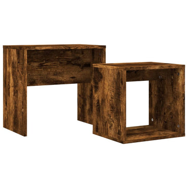 vidaXL Tables gigognes 2 pcs Chêne fumé Bois d'ingénierie