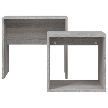 vidaXL Tables gigognes 2 pcs Gris Chêne Sonoma Aggloméré