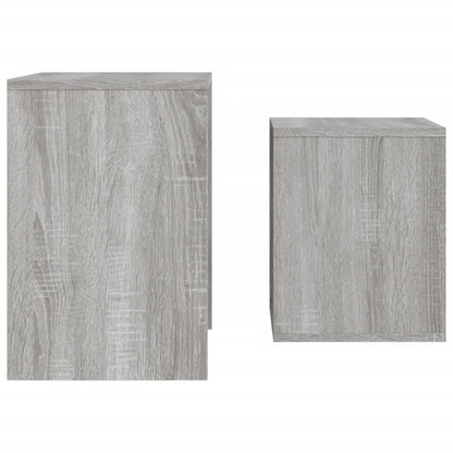 vidaXL Tables gigognes 2 pcs Gris Chêne Sonoma Aggloméré