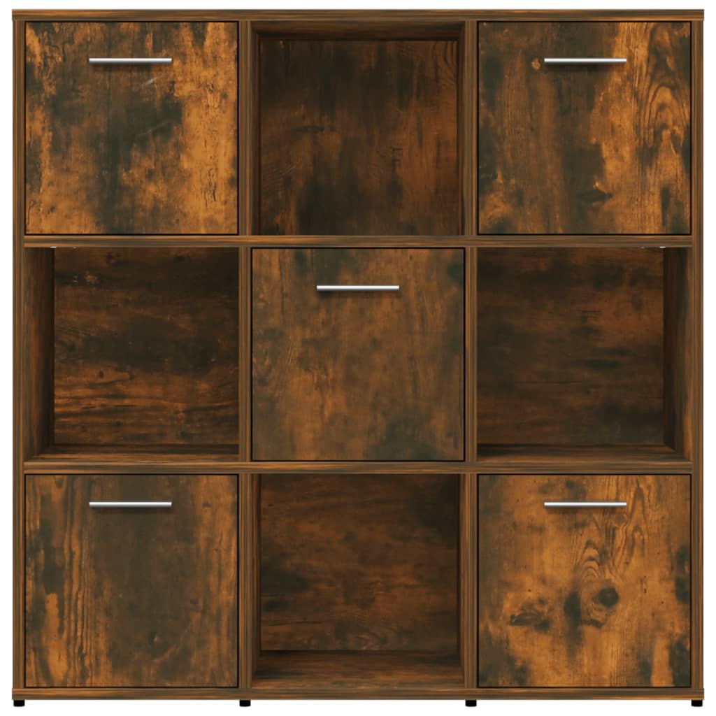 vidaXL Bibliothèque chêne fumé 90x30x90 cm Bois d'ingénierie
