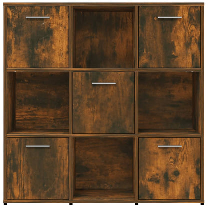 vidaXL Bibliothèque chêne fumé 90x30x90 cm Bois d'ingénierie