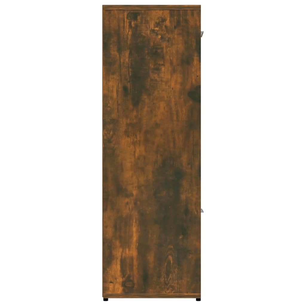 vidaXL Bibliothèque chêne fumé 90x30x90 cm Bois d'ingénierie