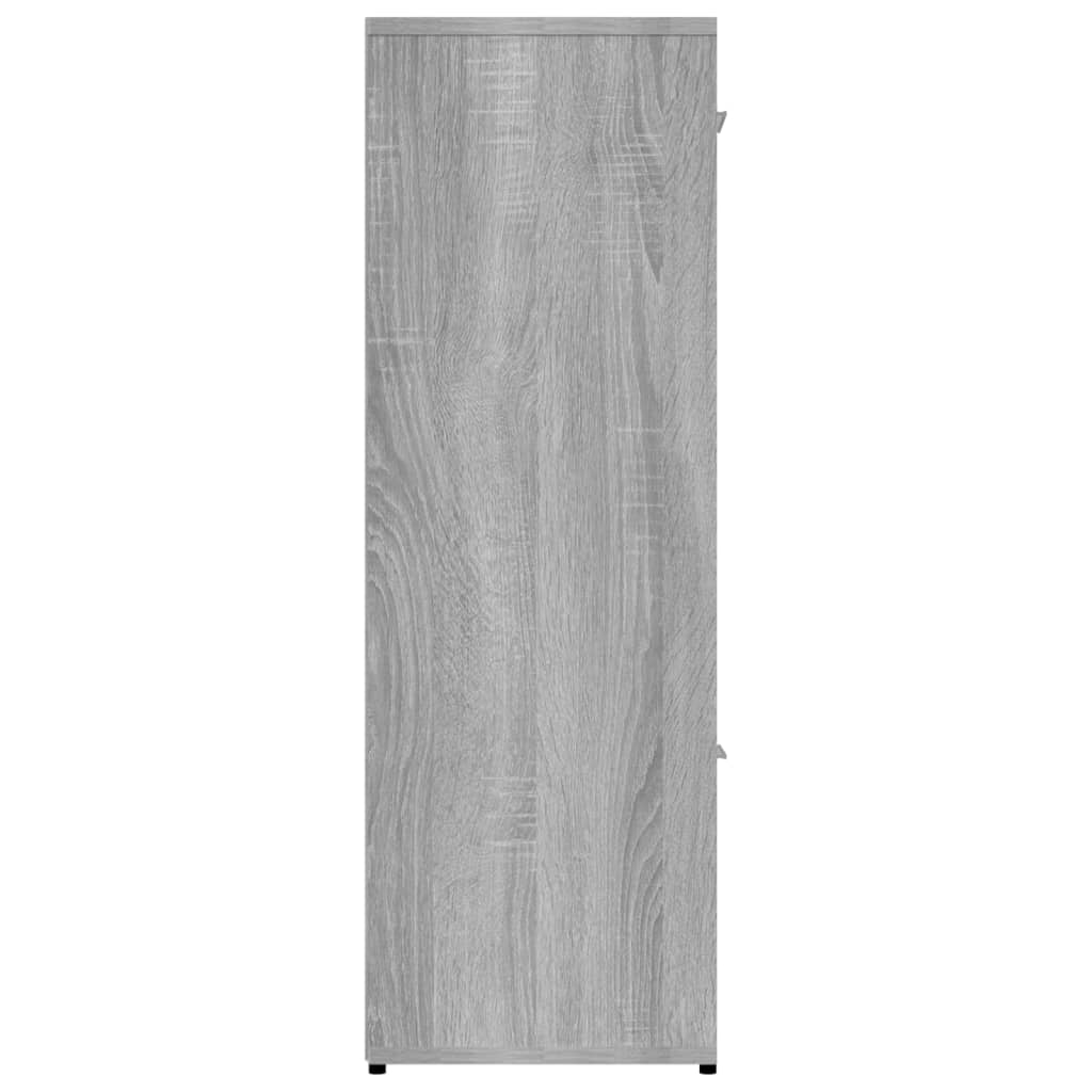 vidaXL Bücherregal Grau Sonoma 90x30x90 cm Holzwerkstoff
