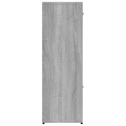 vidaXL Bücherregal Grau Sonoma 90x30x90 cm Holzwerkstoff