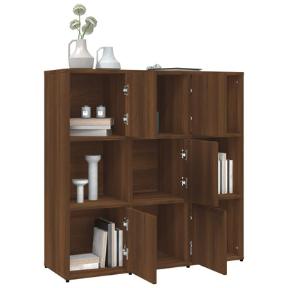 vidaXL Bücherregal Braun Eichen-Optik 90x30x90 cm Holzwerkstoff