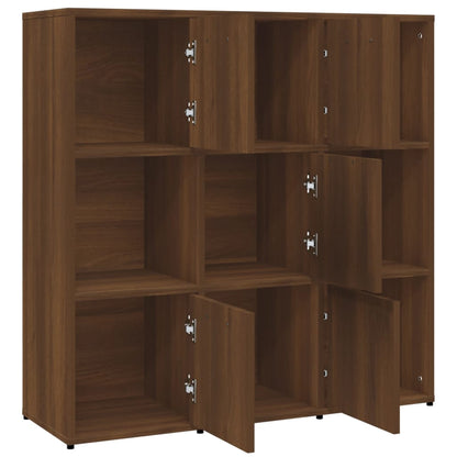 vidaXL Bücherregal Braun Eichen-Optik 90x30x90 cm Holzwerkstoff