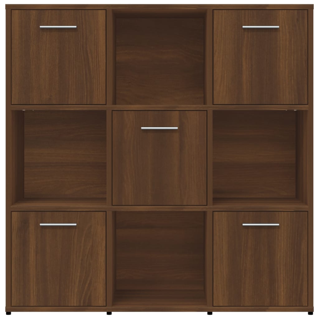 vidaXL Bücherregal Braun Eichen-Optik 90x30x90 cm Holzwerkstoff