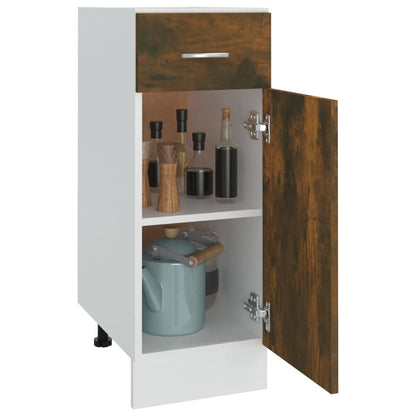 vidaXL Meuble bas avec tiroir Lyon Chêne fumé 30x46x81,5 cm