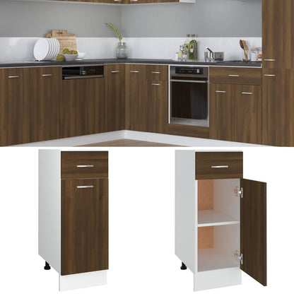 vidaXL Unterschrank mit Schublade Lyon Braun Eichen-Optik 30x46x81,5 cm