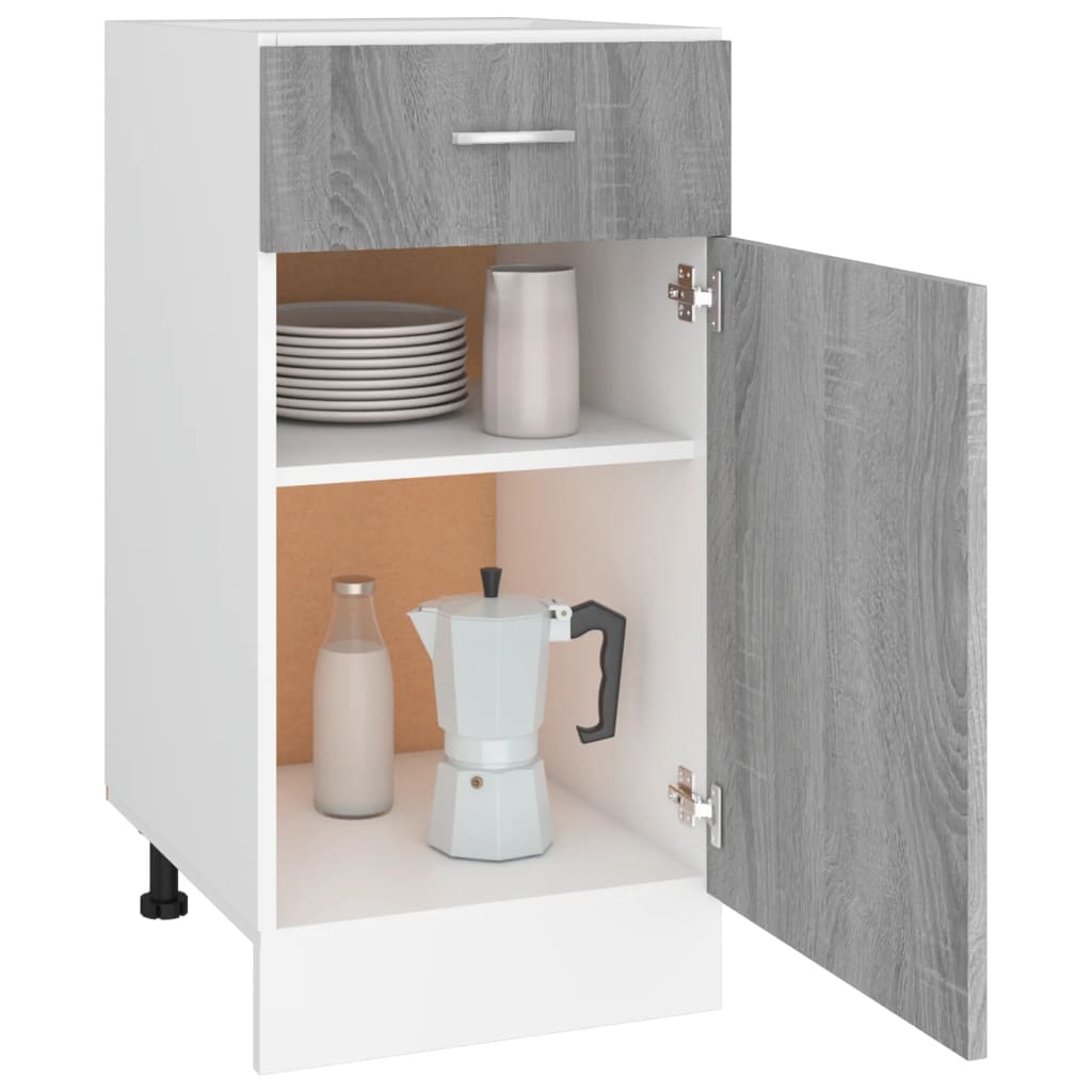 vidaXL Unterschrank mit Schublade Lyon Grau Sonoma 40x46x81,5 cm