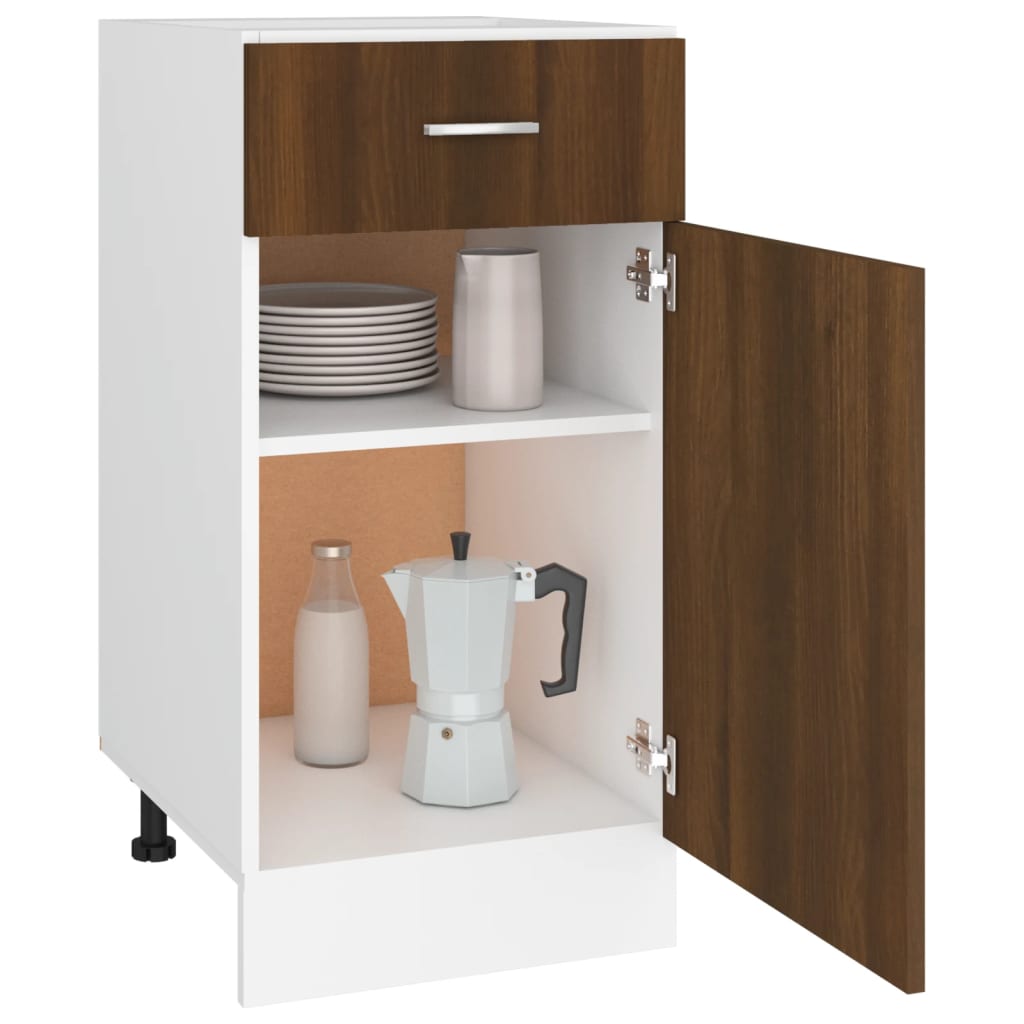 vidaXL Unterschrank mit Schublade Lyon Braun Eichen-Optik 40x46x81,5 cm