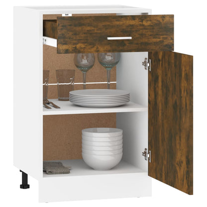 vidaXL Unterschrank mit Schublade Lyon Räuchereiche 50x46x81,5 cm