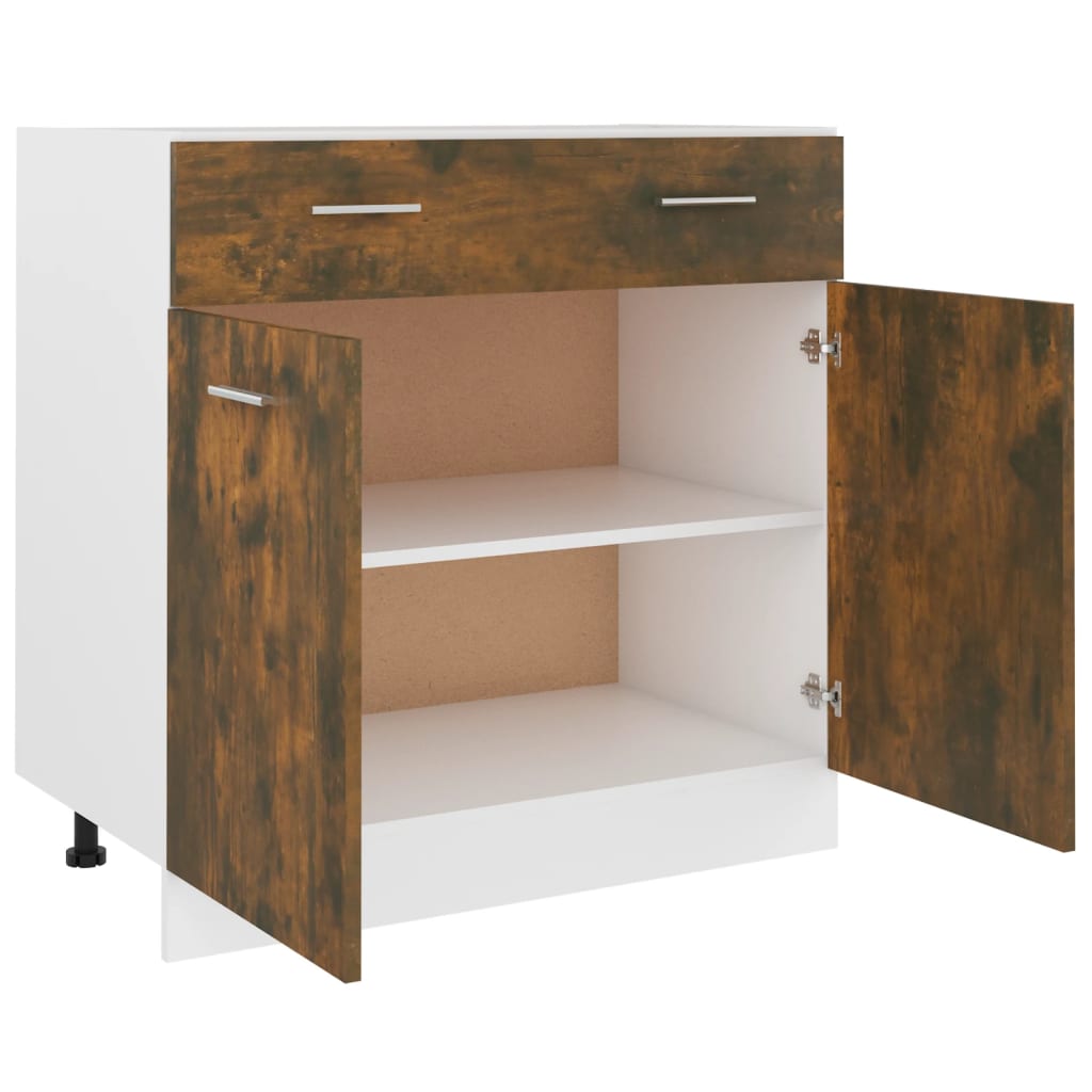 vidaXL Unterschrank mit Schublade Lyon Räuchereiche 80x46x81,5 cm