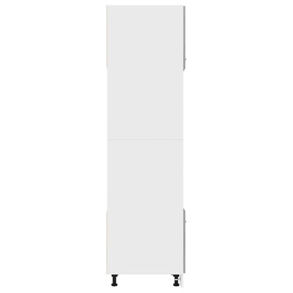 vidaXL Mikrowellenumbauschrank Lyon Grau Sonoma 60x57x207 cm Holzwerkstoff