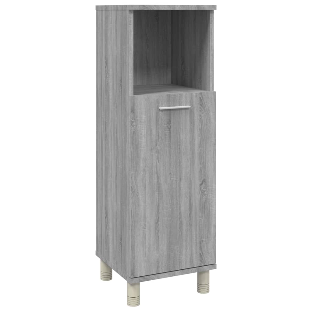 vidaXL Meuble de salle de bain gris Sonoma 30x30x95 cm en bois d'ingénierie