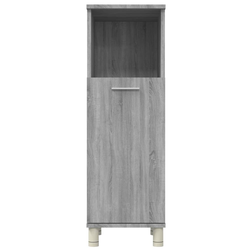 vidaXL Meuble de salle de bain gris Sonoma 30x30x95 cm en bois d'ingénierie