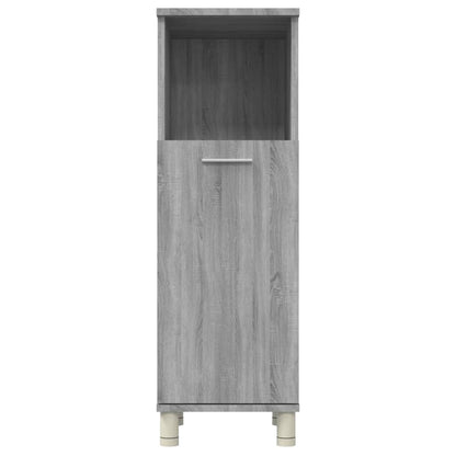 vidaXL Meuble de salle de bain gris Sonoma 30x30x95 cm en bois d'ingénierie
