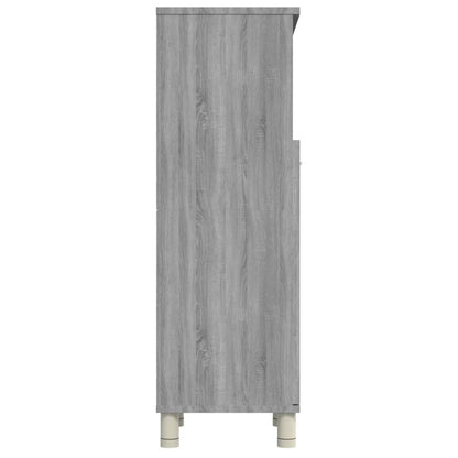 vidaXL Meuble de salle de bain gris Sonoma 30x30x95 cm en bois d'ingénierie