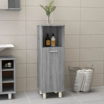 vidaXL Meuble de salle de bain gris Sonoma 30x30x95 cm en bois d'ingénierie