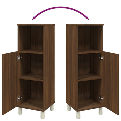 vidaXL Badschrank Braun Eichen-Optik 30x30x95 cm Holzwerkstoff