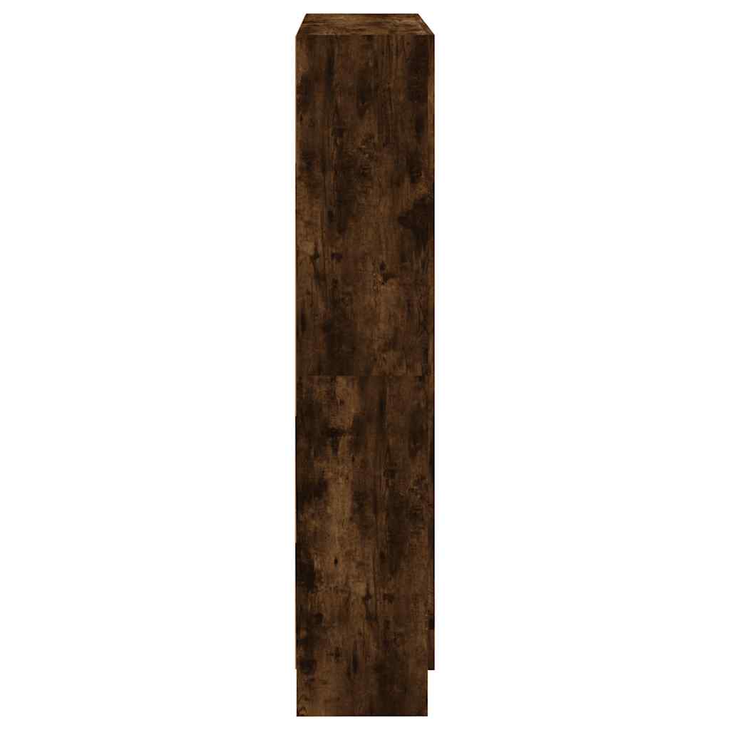 vidaXL Bücherschrank Räuchereiche 82,5x30,5x150 cm Holzwerkstoff