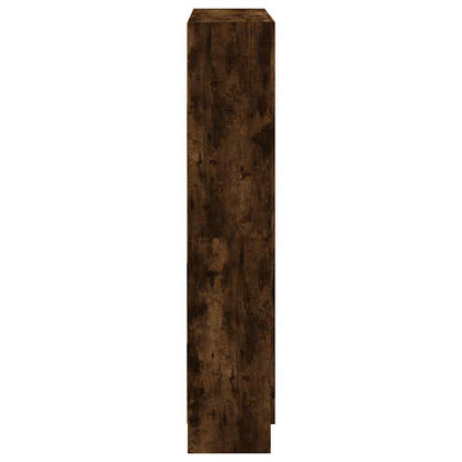 vidaXL Bücherschrank Räuchereiche 82,5x30,5x150 cm Holzwerkstoff
