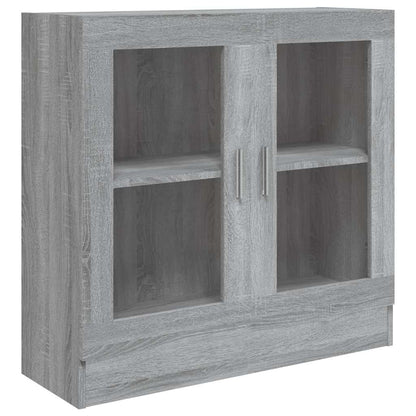 vidaXL Armoire vitrine gris sonoma 82,5x30,5x80 cm bois d'ingénierie