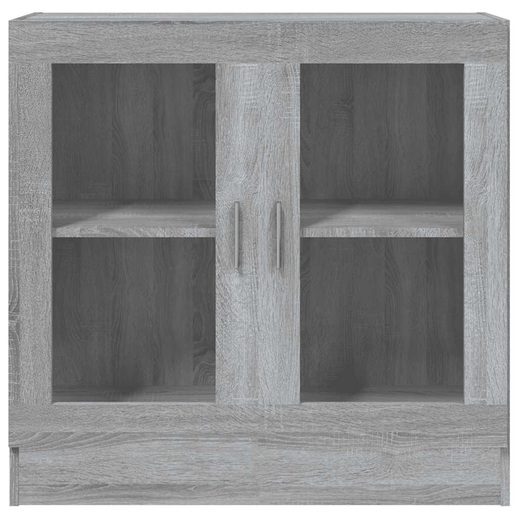 vidaXL Armoire vitrine gris sonoma 82,5x30,5x80 cm bois d'ingénierie