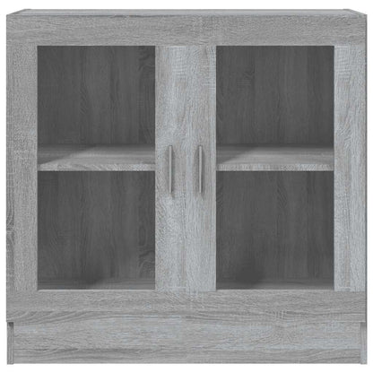 vidaXL Armoire vitrine gris sonoma 82,5x30,5x80 cm bois d'ingénierie