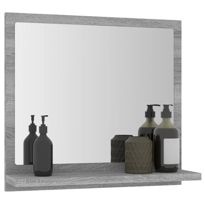 vidaXL Badspiegel Grau Sonoma 40x10,5x37 cm Holzwerkstoff