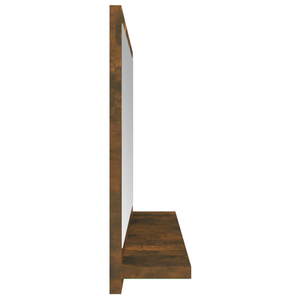 vidaXL Badspiegel Räuchereiche 60x10,5x37 cm Holzwerkstoff